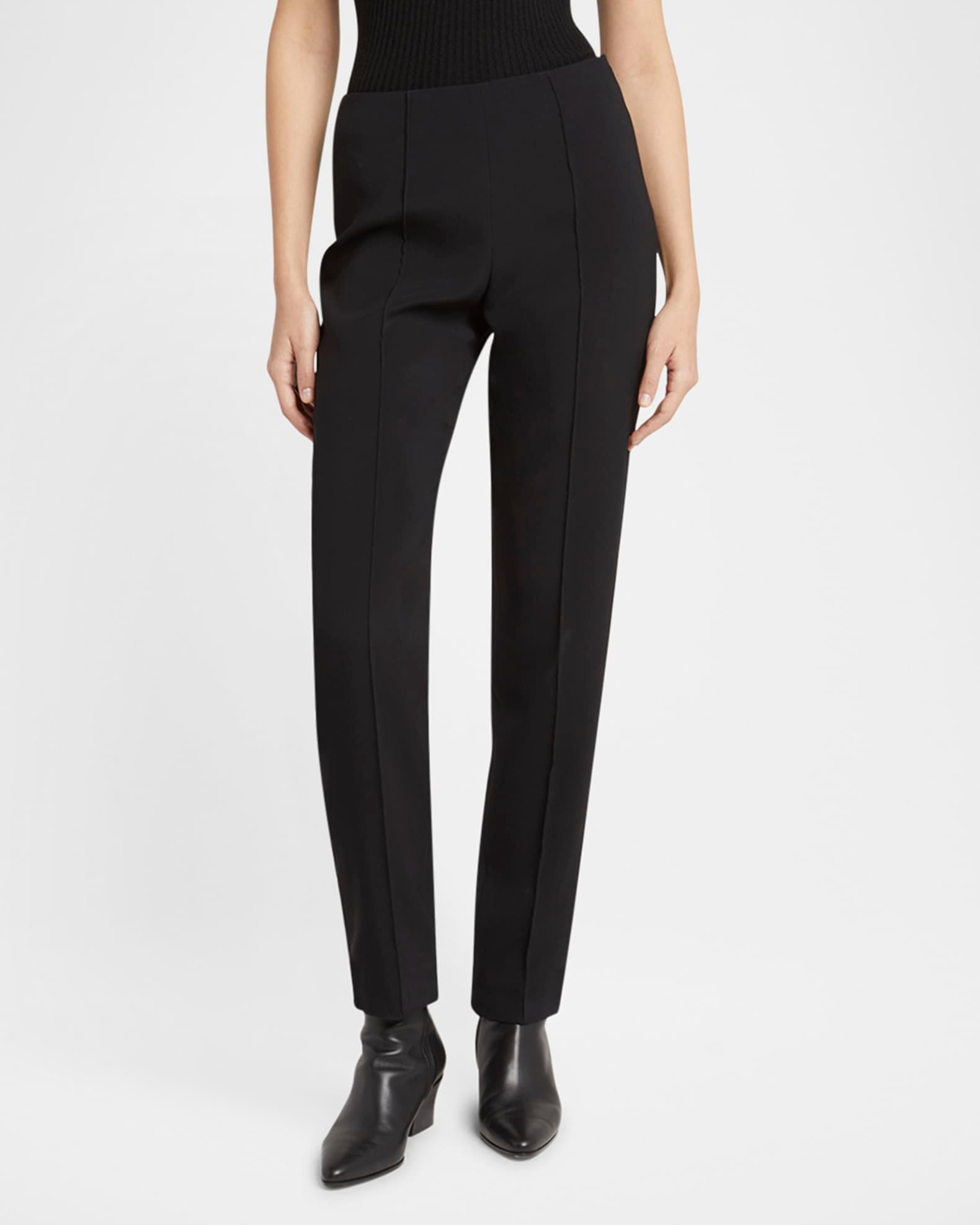 Pintuck Slim-Leg Cady Trousers Product Image