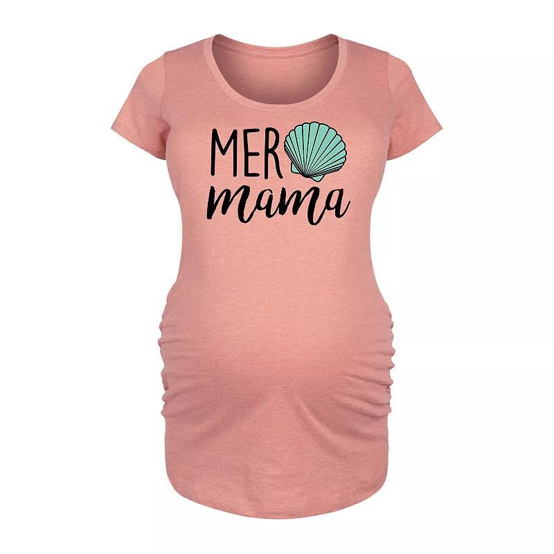 Maternity Mer Mama Graphic Tee, Womens Grey Gray Product Image