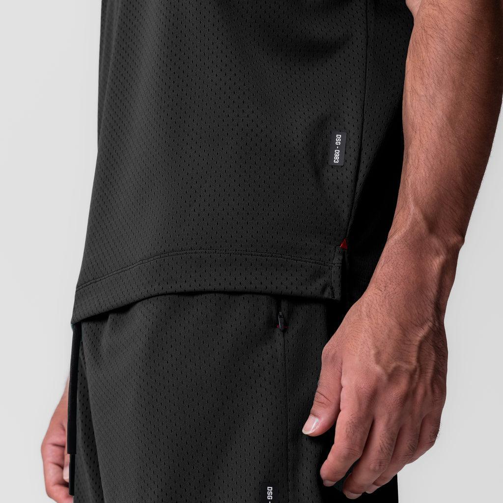 0983. Reversible 2-in-1 Cutoff Hoodie - Black Product Image