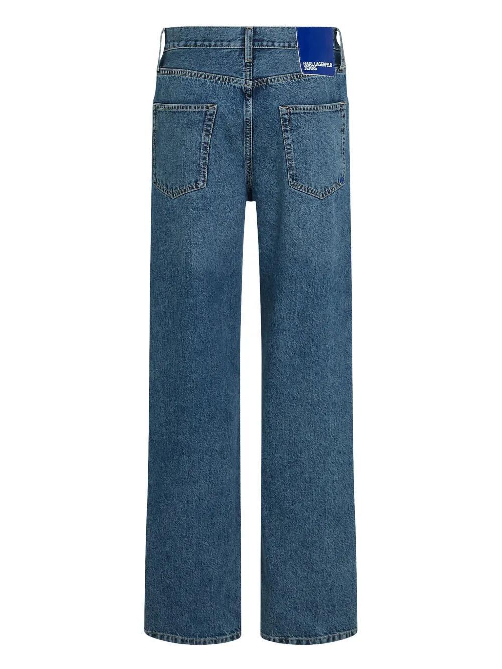 logo-patch straight jeans  Product Image