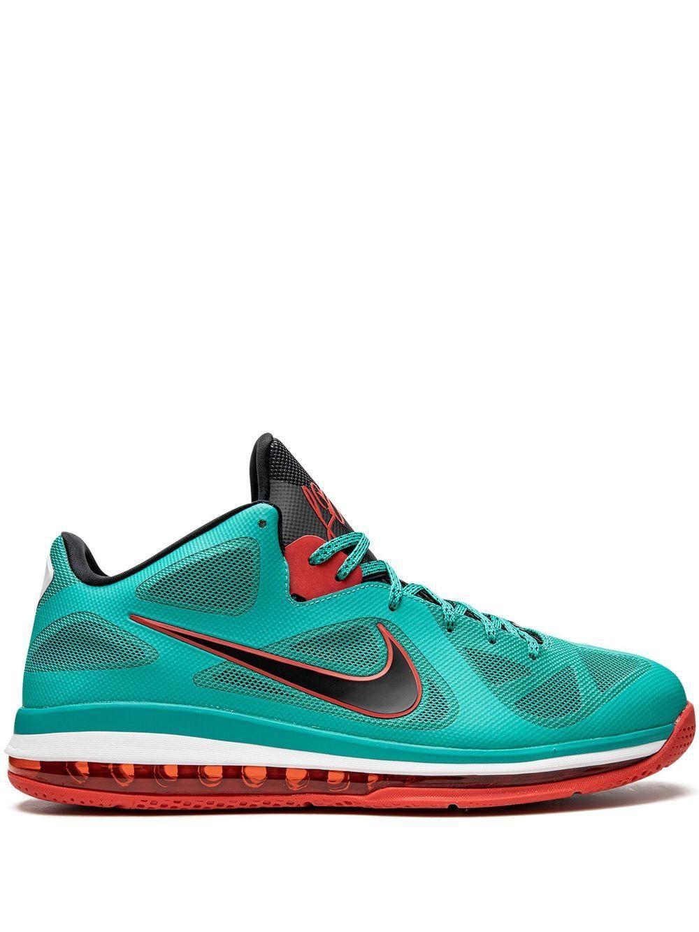 NIKE Lebron 9 Low "reverse Liverpool" Sneakers In New Green/black-action Red-white Product Image