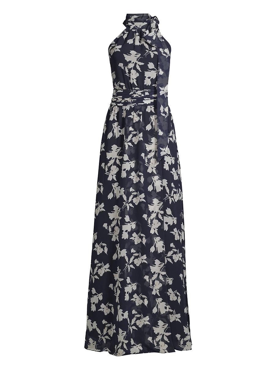 Womens Kayla Floral High-Neck Gown Product Image