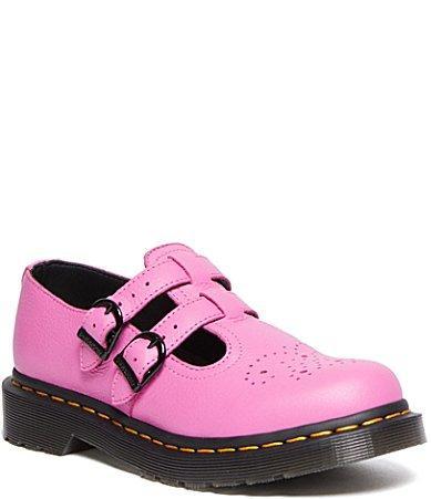 DR. MARTENS' 8065 Virginia Leather Mary Jane Shoes In Pink Product Image