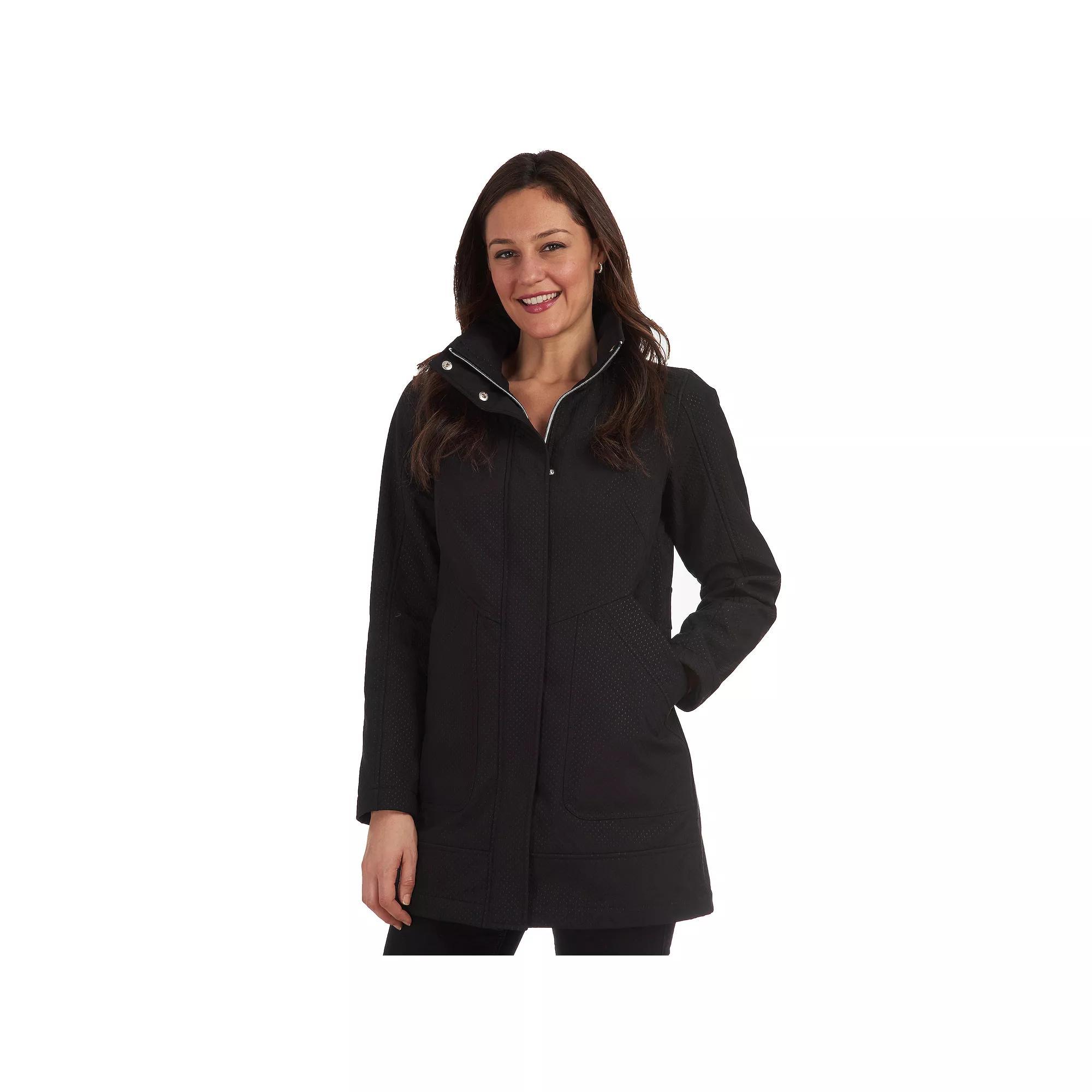 Women's Fleet Street Textured Soft Shell Midweight Jacket, Size: XL, Black Product Image