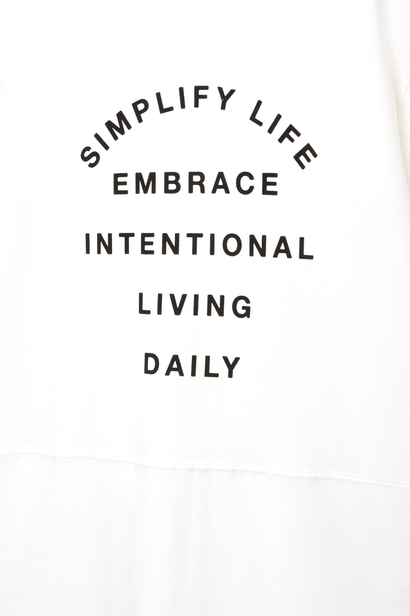 Short sleeve sweatshirt with slogan Product Image