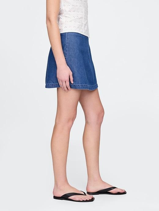UltraSoft Denim Mini Skort Product Image