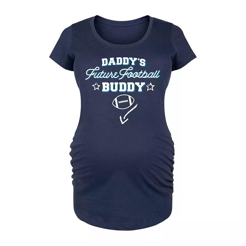 Maternity Daddys Future Football Buddy Graphic Tee, Womens Blue Product Image