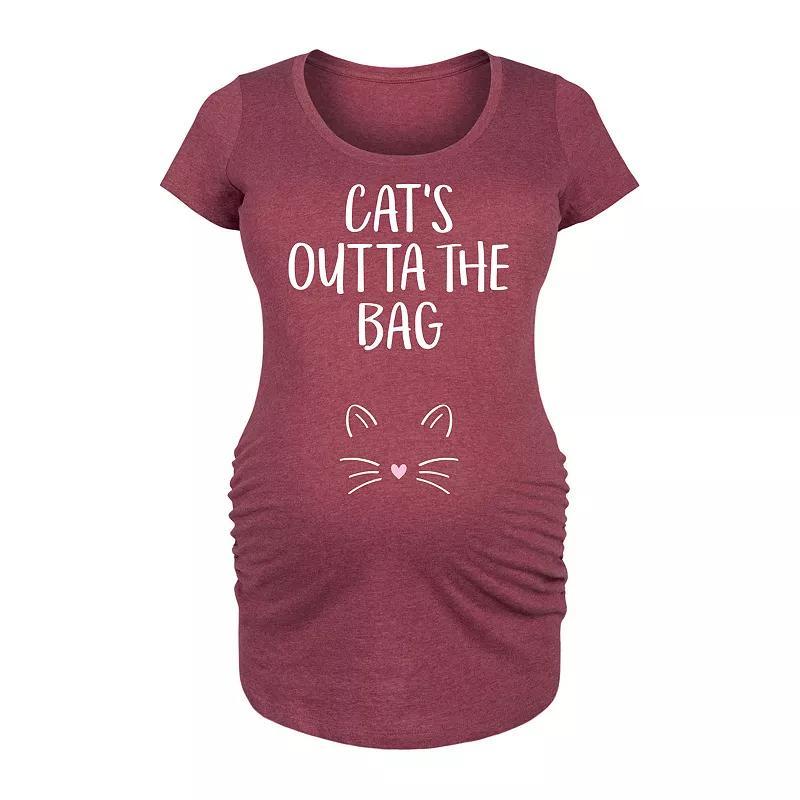 Maternity Cat's Outta The Bag Graphic Tee, Women's, Size: XL-Mat, Blue Product Image