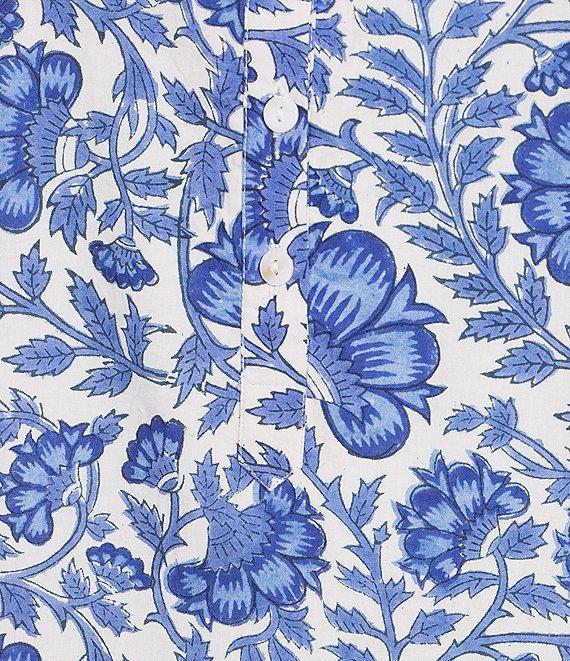 Jude Connally Kallan Sapphire Garden Print Point Collar Shift Midi Dress Product Image