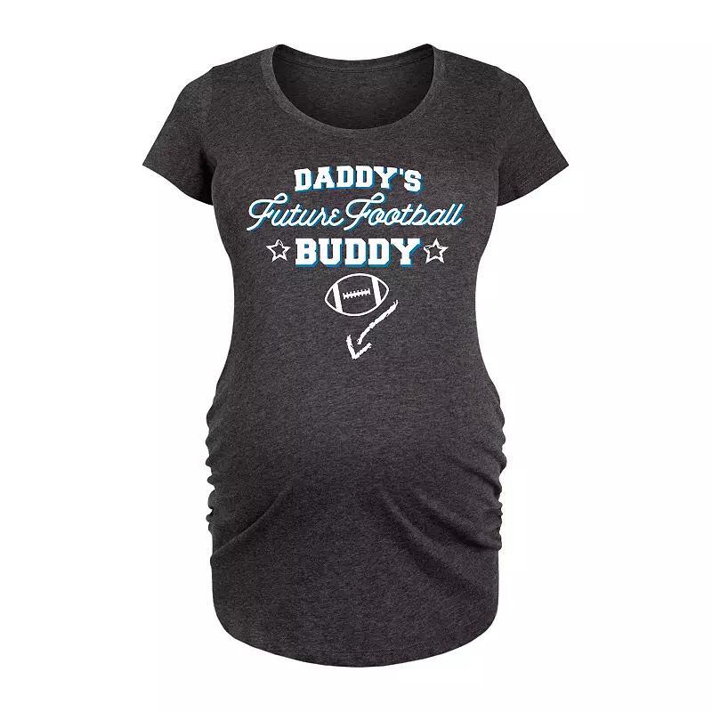 Maternity Daddys Future Football Buddy Graphic Tee, Womens Blue Product Image