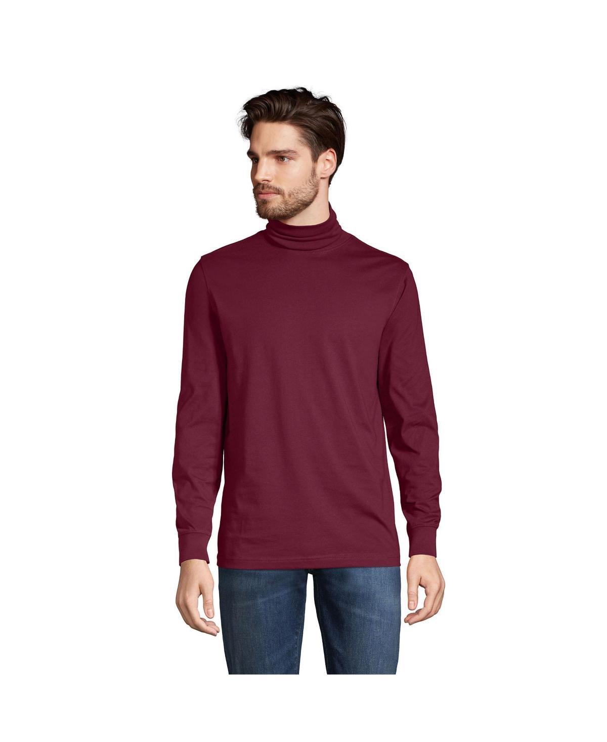 Men's Lands' End Super-T Turtleneck, Size: Large, Dark Grey Heather Product Image