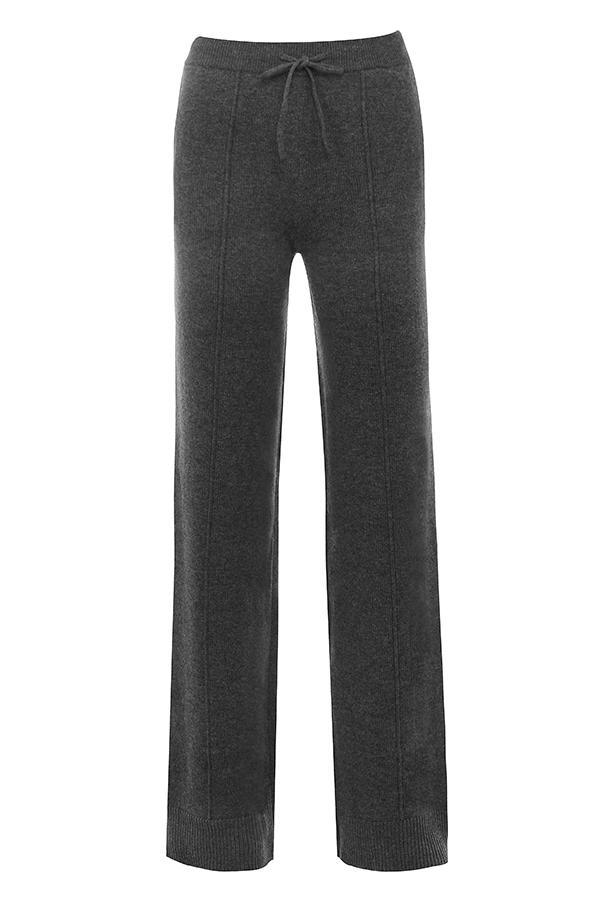 Yalina Charcoal Cashmere Blend Trousers - SALE Product Image