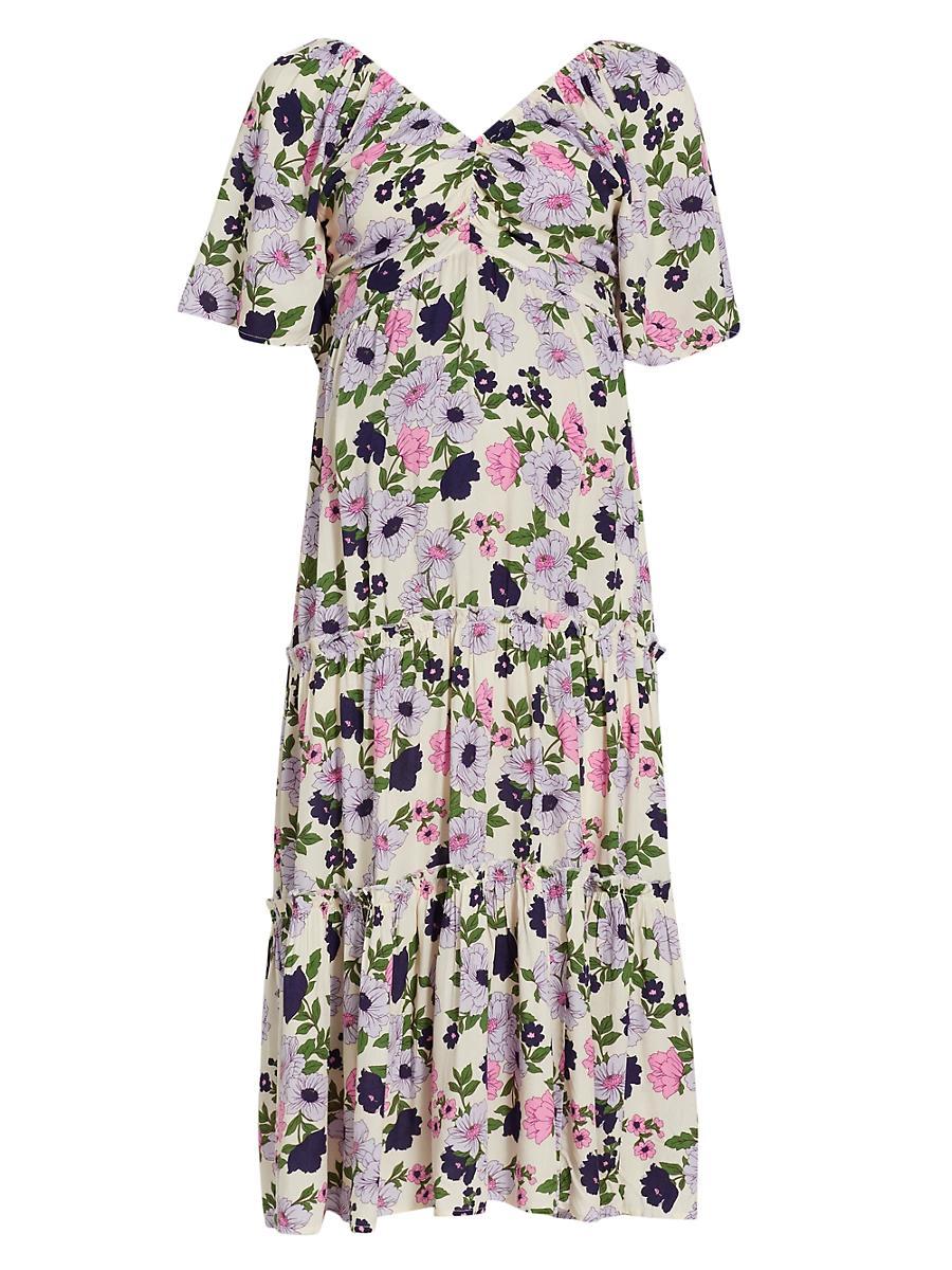 Womens Gracie Floral-Printed Midi-Dress Product Image