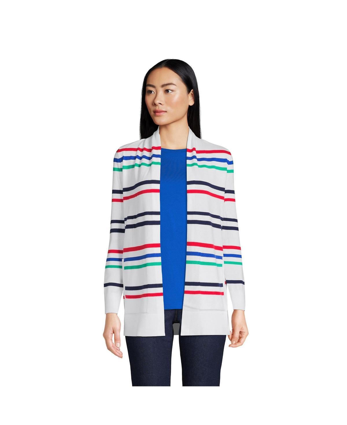 Women's Lands' End Open-Front Long Cardigan Sweater, Size: XS, Radiant Blue Product Image