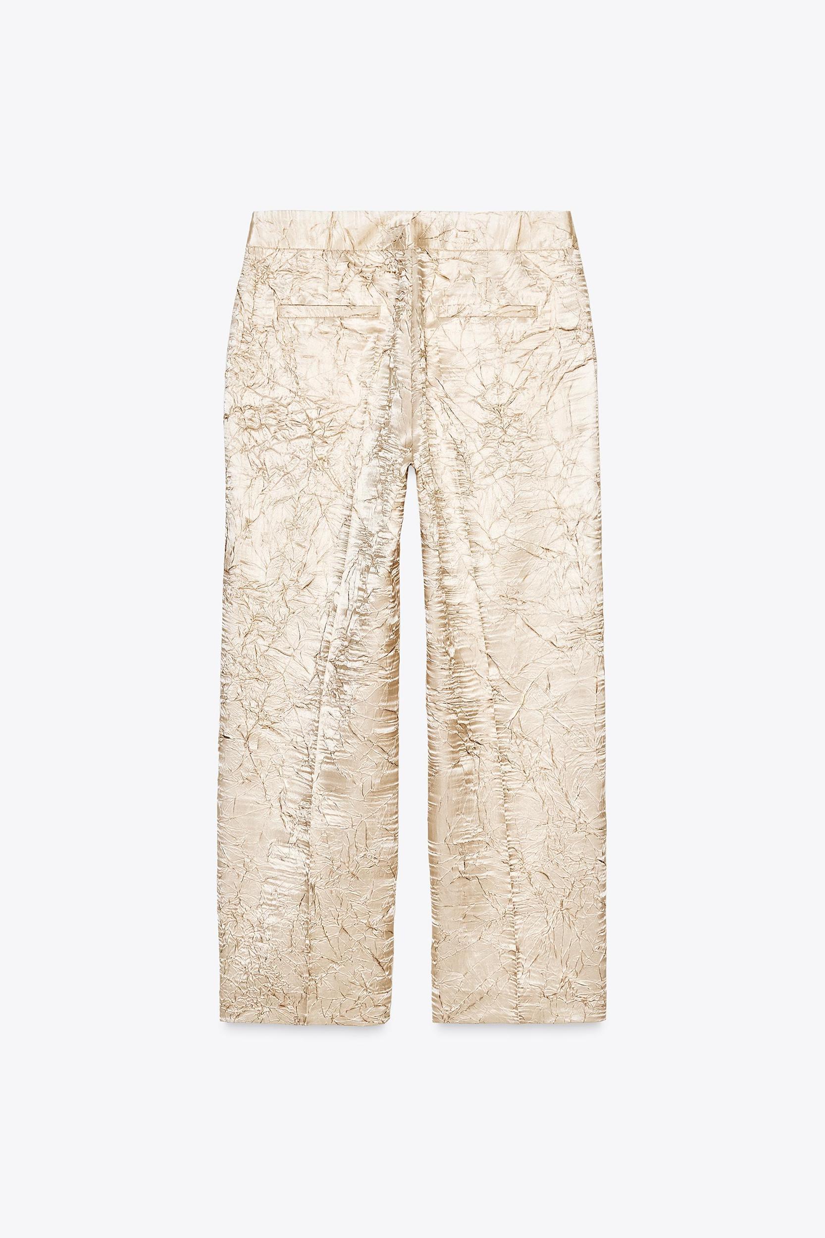 WRINKLED SATIN PANTS Product Image