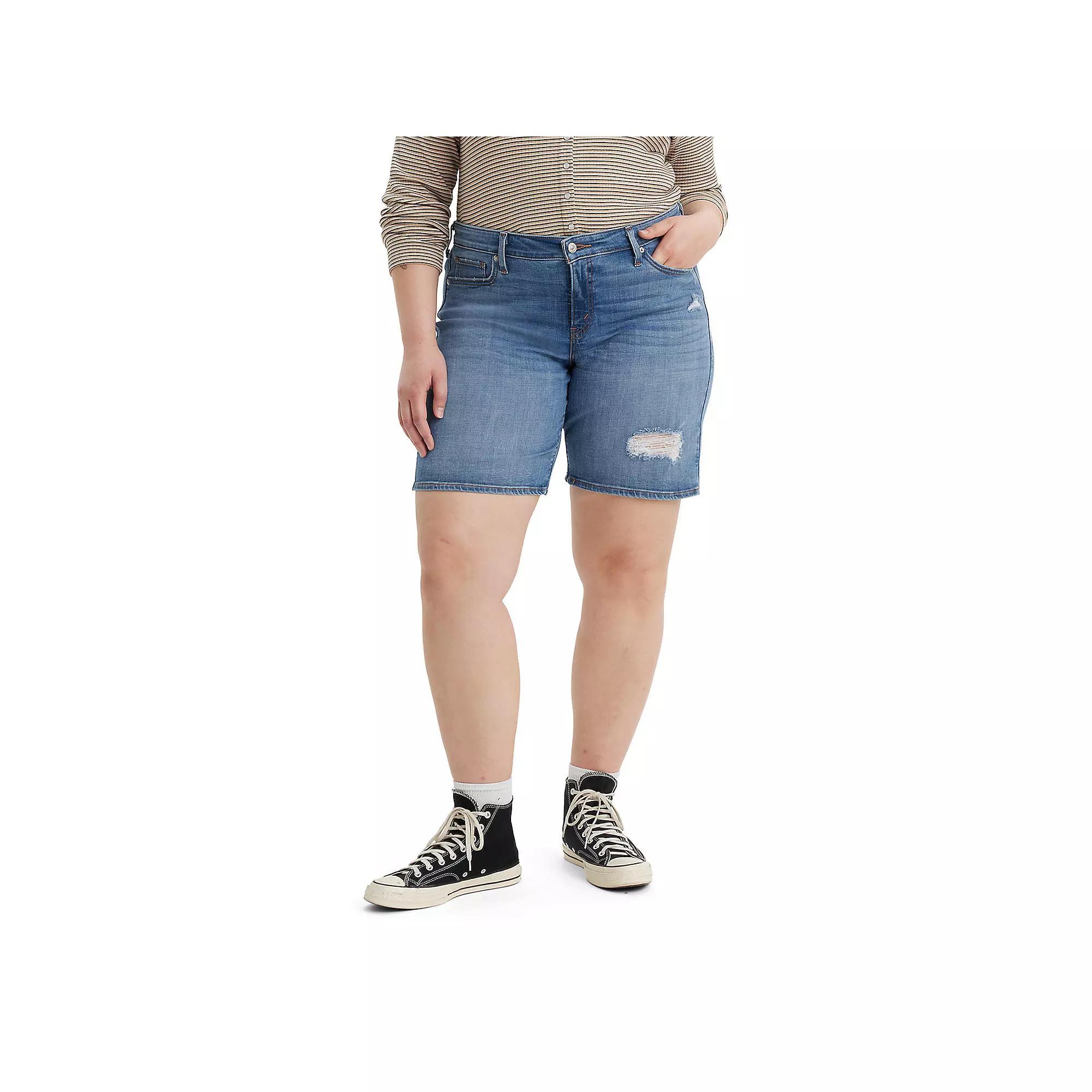 Plus Size Levi's® Mid-Length Jean Shorts, Women's, Size: 22 W, What Are We Product Image