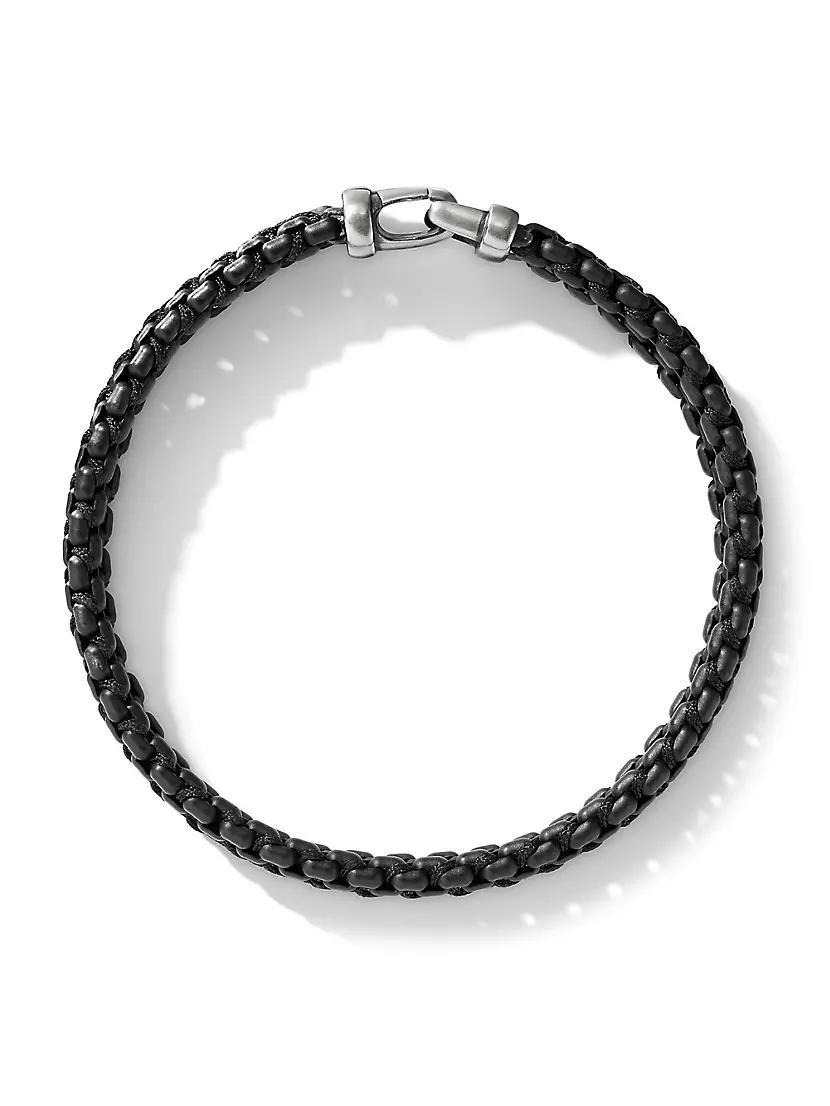 Woven Box Chain Bracelet in Sterling Silver Product Image