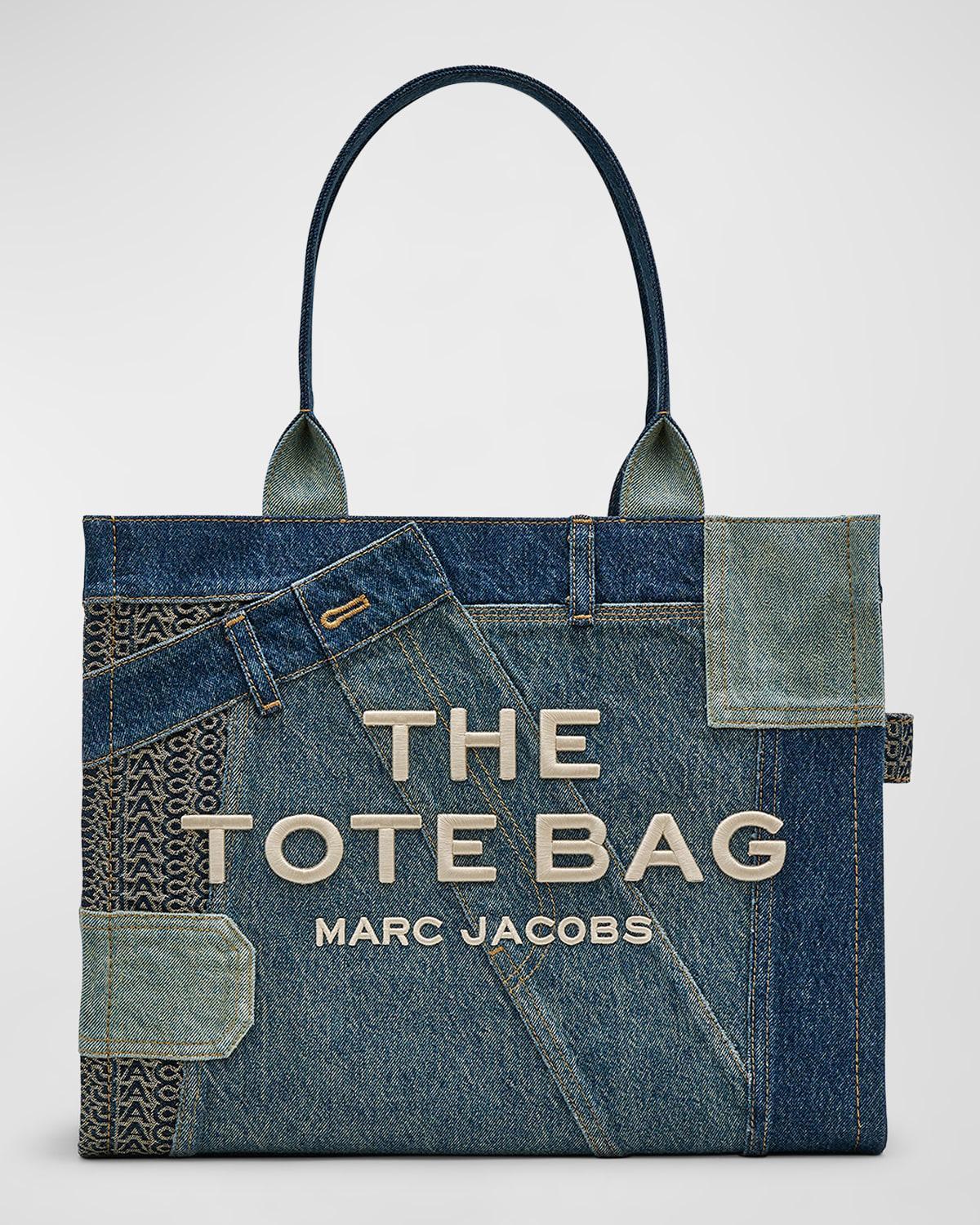 Womens The Deconstructed Denim Large Tote Bag Product Image