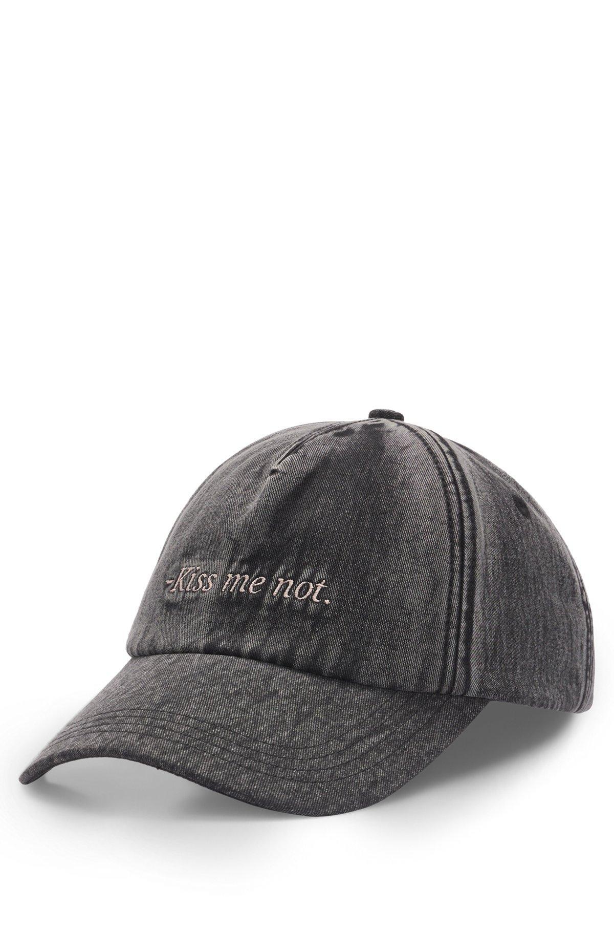 Cotton-twill cap with embroidered slogan Product Image