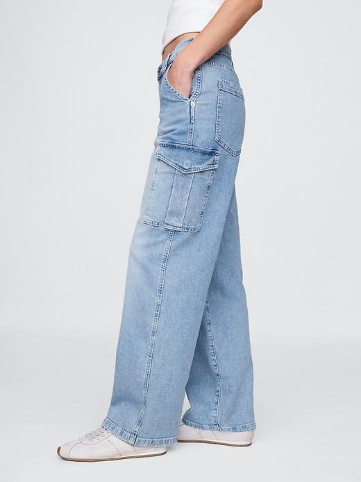 Mid Rise '90s Loose Pinstripe Carpenter Jeans Product Image