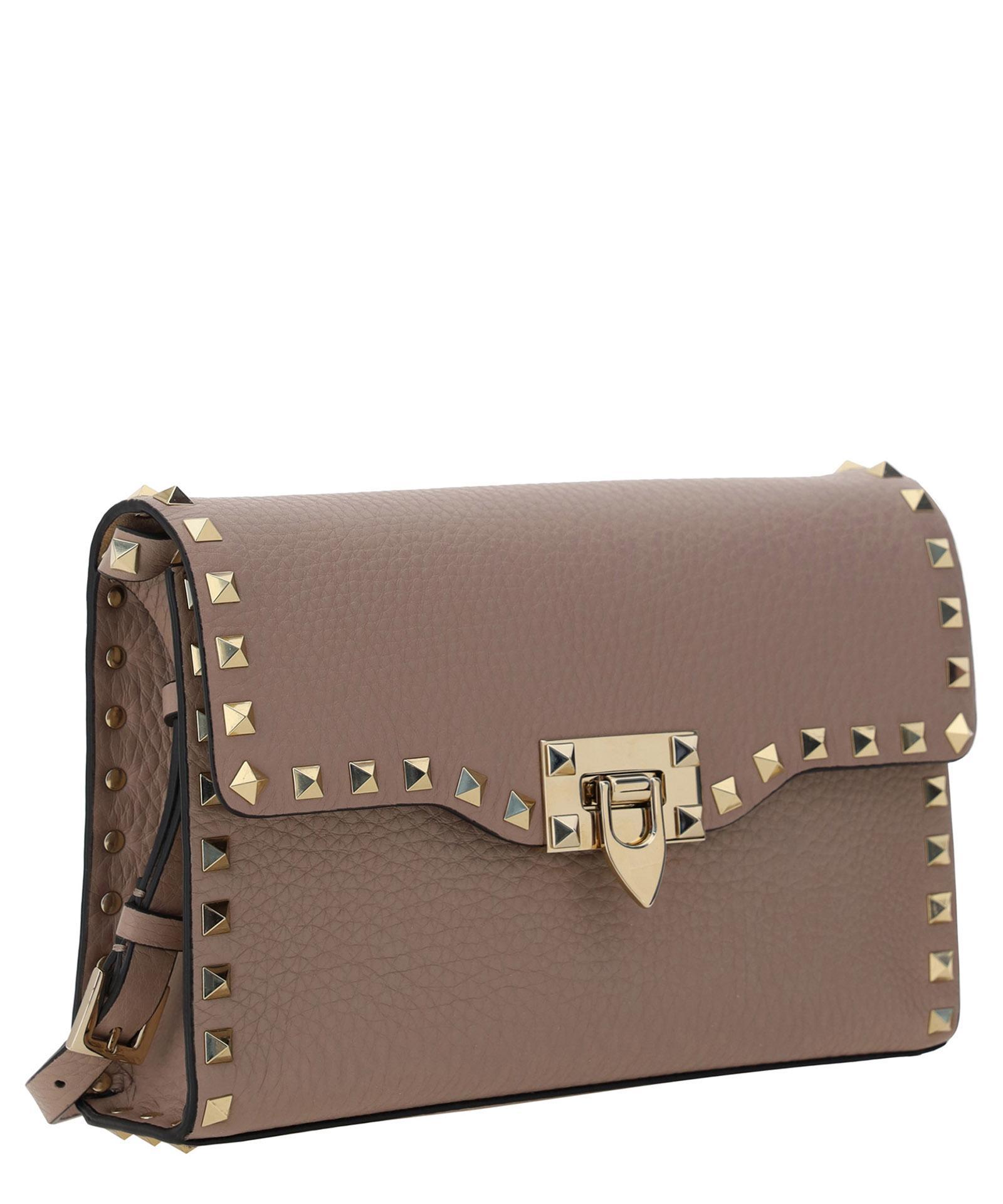 VALENTINO GARAVANI Rockstud Shoulder Bag In Pink Product Image