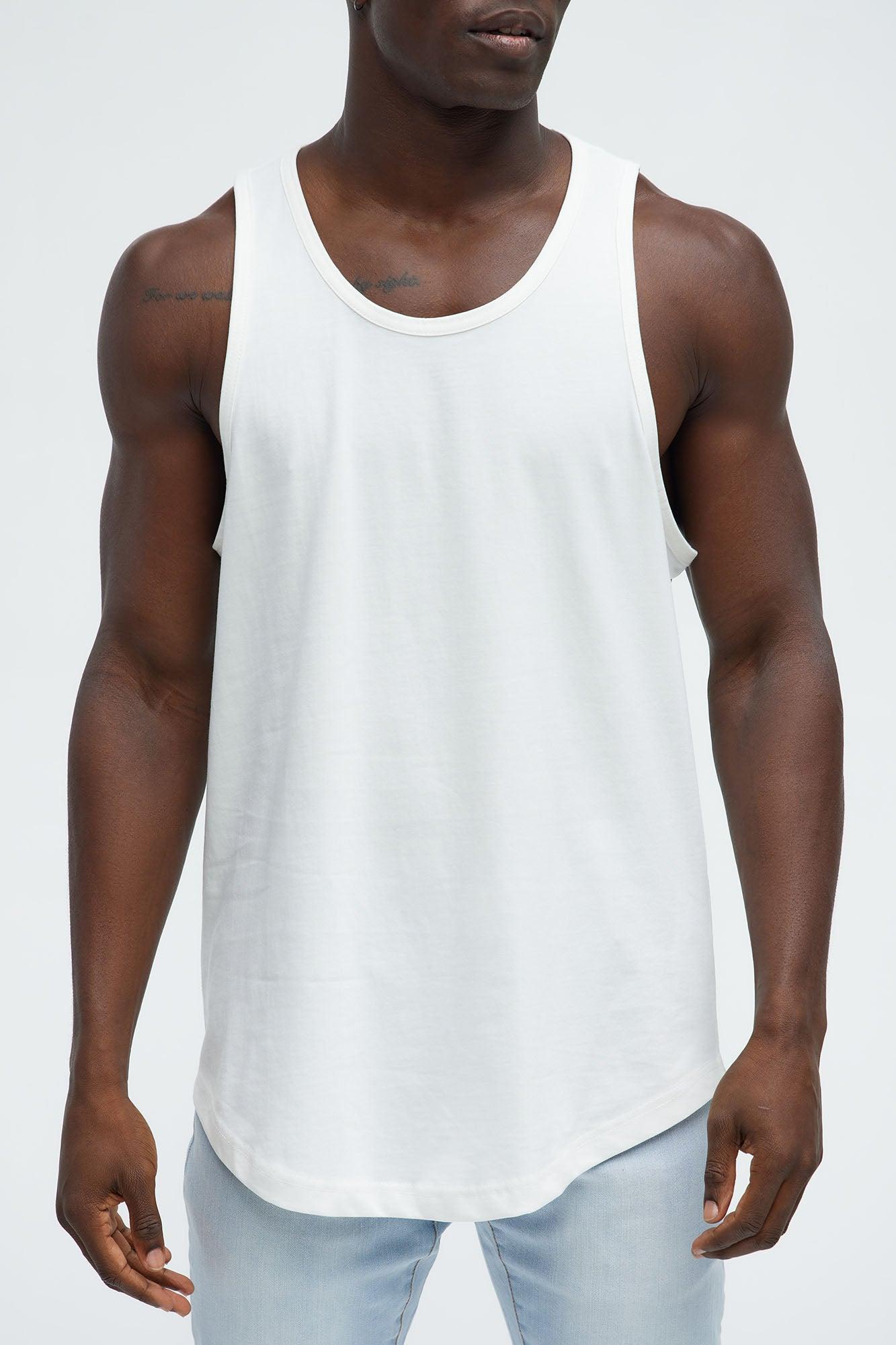 Essential Scallop Tank Top - White Product Image
