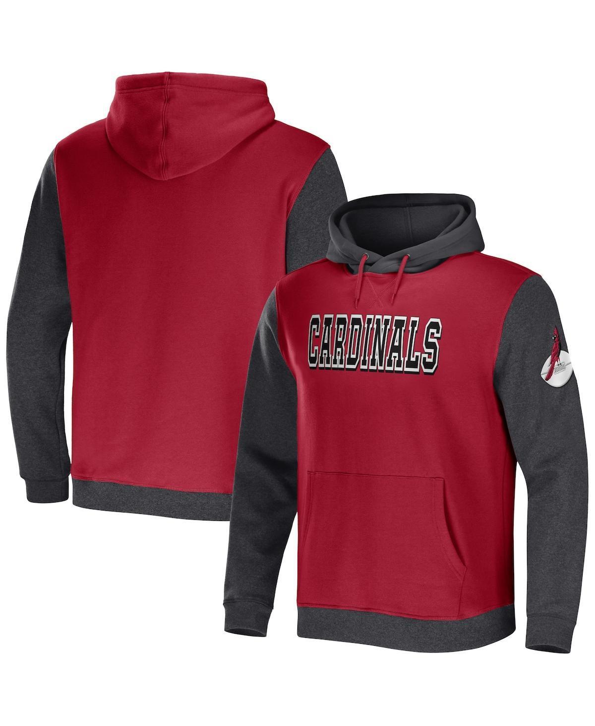 Men's NFL x Darius Rucker Collection by Fanatics Cardinal/Charcoal Arizona Cardinals Colorblock Pullover Hoodie, Size: 2XL, Red Product Image