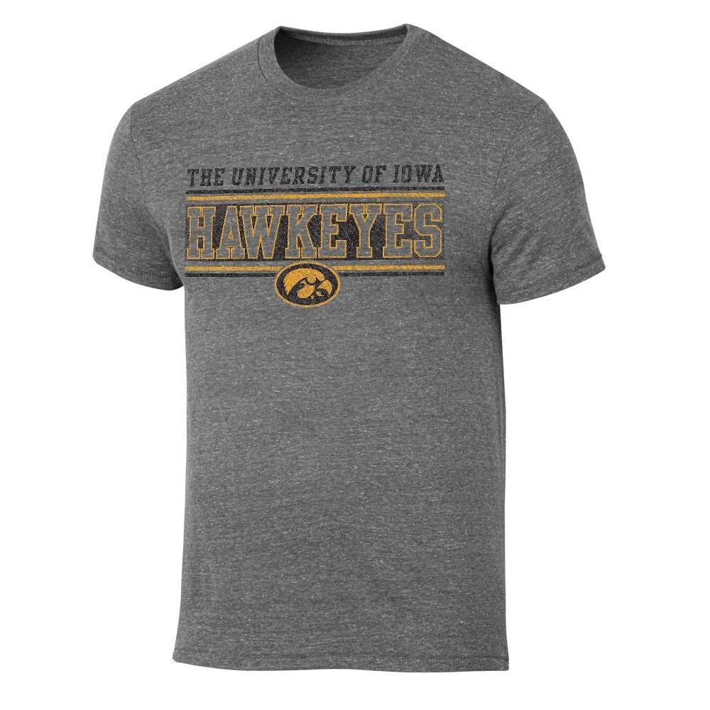 NCAA Iowa Hawkeyes Mens Gray Tri-Blend T-Shirt Product Image