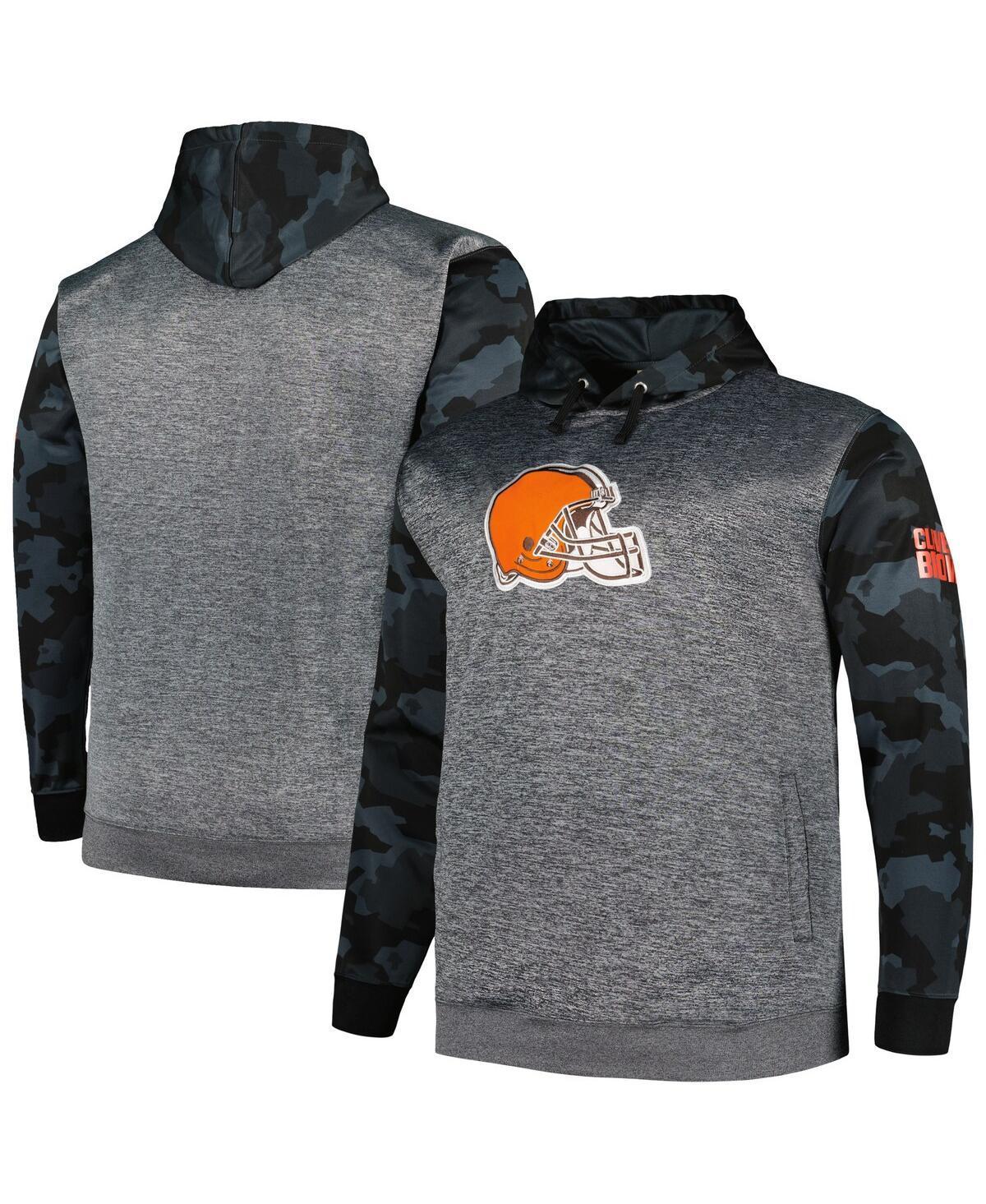 Mens Fanatics Branded Heather Charcoal Cleveland Browns Big & Tall Camo Pullover Hoodie Product Image