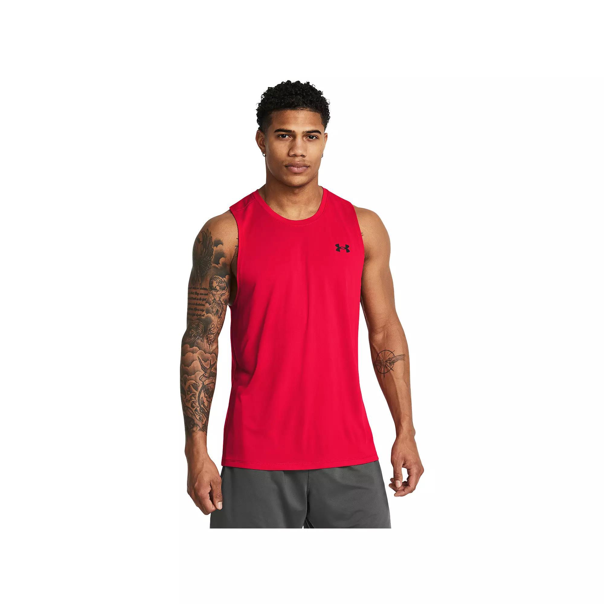 Men's Under Armour Tech™ Muscle Tank Top, Size: Medium, Red Product Image