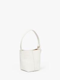 SMALL JWA CORNER BUCKET - LEATHER BUCKET BAG in white | JW Anderson US  Product Image