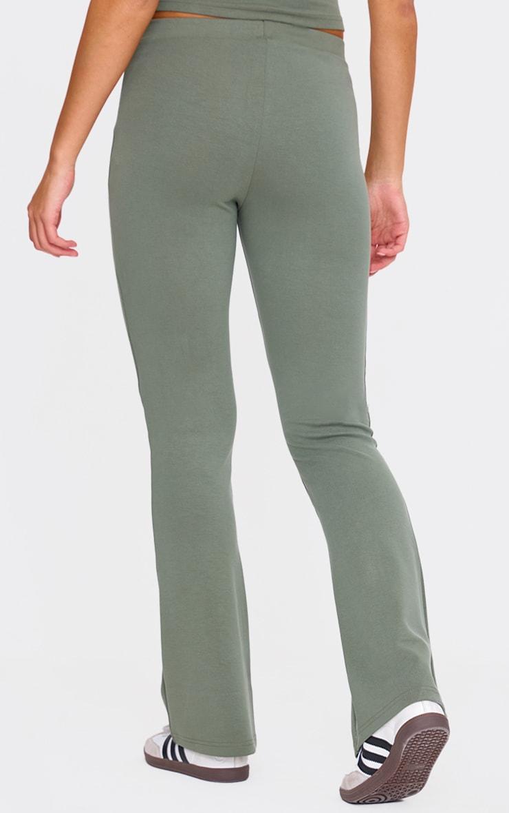 Khaki Premium Soft Touch Skinny Flare Pants Product Image