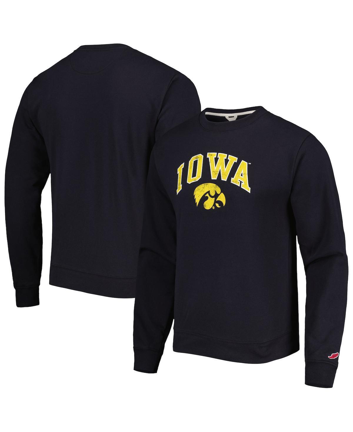 Men's League Collegiate Wear Black Iowa Hawkeyes 1965 Arch Essential Pullover Sweatshirt, Size: Medium Product Image