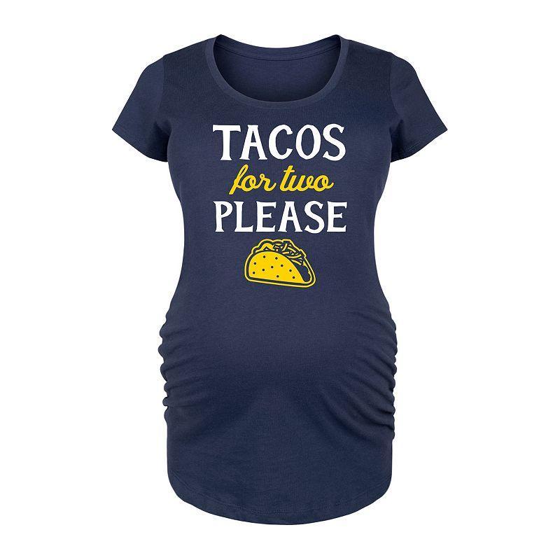 Maternity Tacos for Two Graphic Tee, Womens Heather Grey Product Image