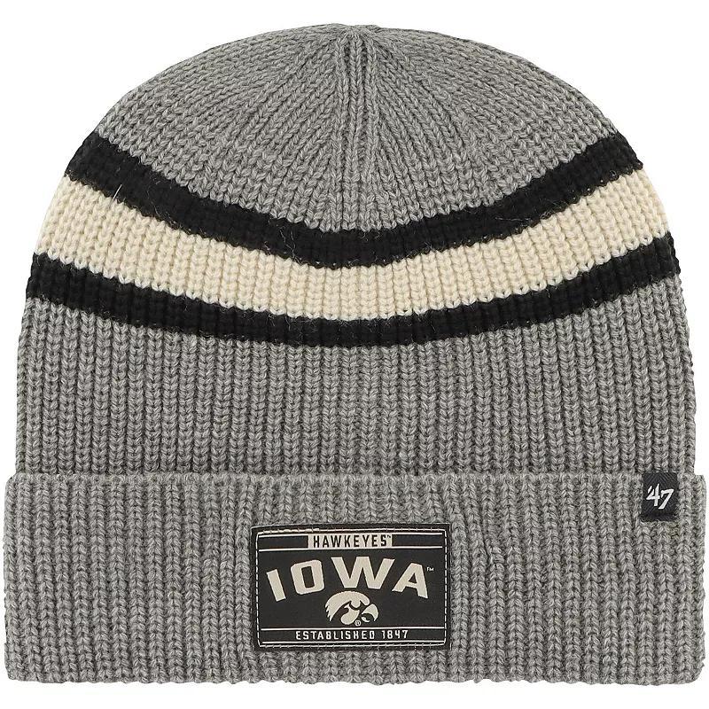 Mens 47 Charcoal Iowa Hawkeyes Penobscot Cuffed Knit Hat Product Image