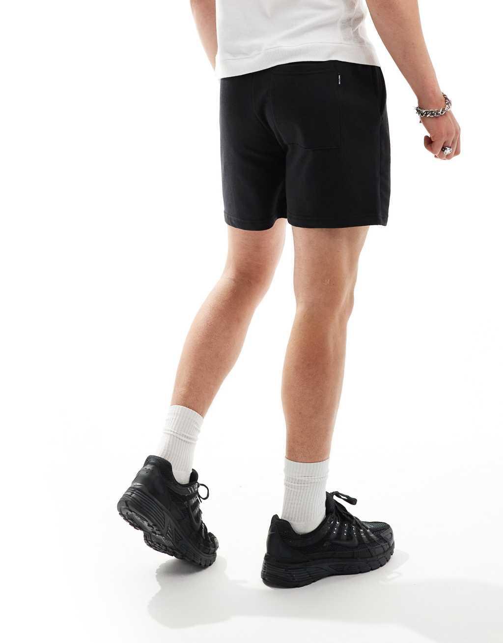 ONLY & SONS loose fit sweat short in black Product Image