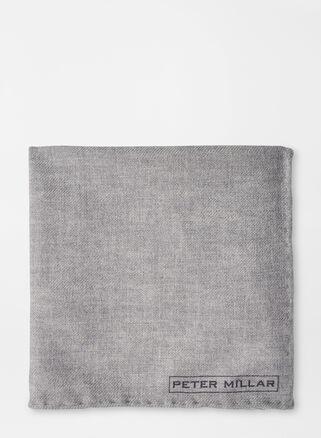 Peter Millar Mens Wool Pocket Square | Color: Nickel | Size: OS Product Image