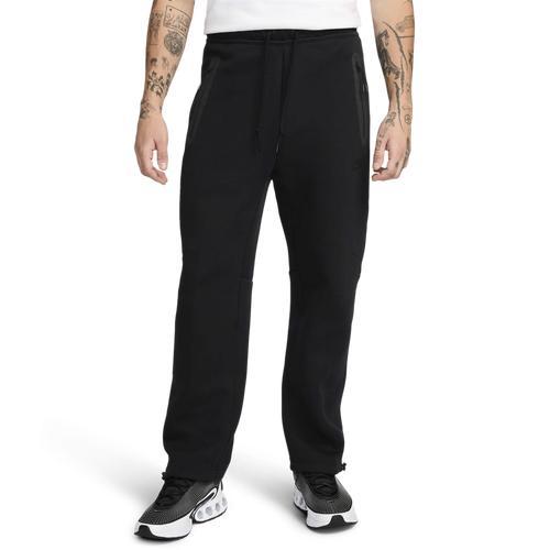 Nike Mens Nike Tech Fleece Open Hem Pants - Mens Black/Black Product Image