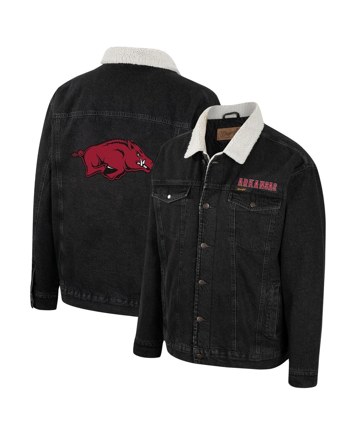 Mens Colosseum x Wrangler Charcoal Arkansas Razorbacks Western Button-Up Denim Jacket Product Image