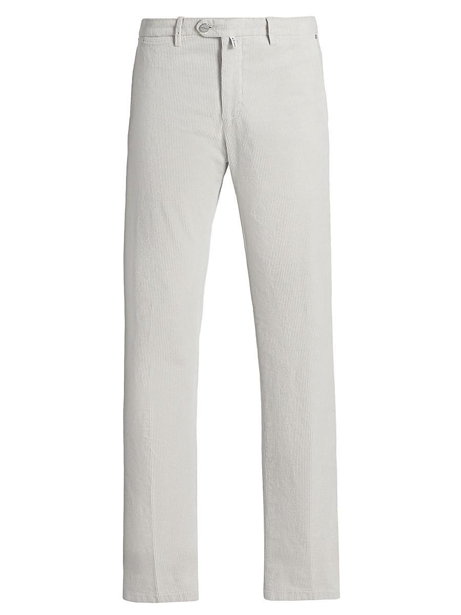 Mens Corduroy Tapered-Leg Trousers Product Image