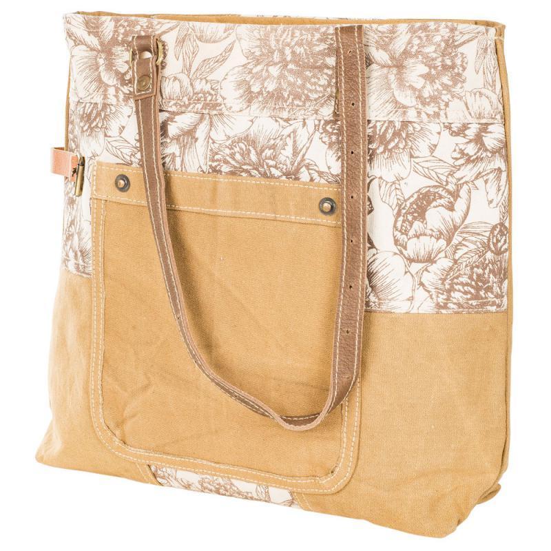 Cream Floral Tote Bag Product Image