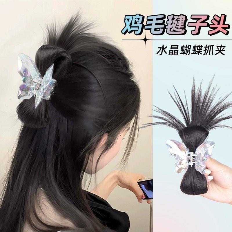 Butterfly Faux Crystal Wig Bow Hair Claw Clip / Wig Bow Hair Claw Clip Product Image