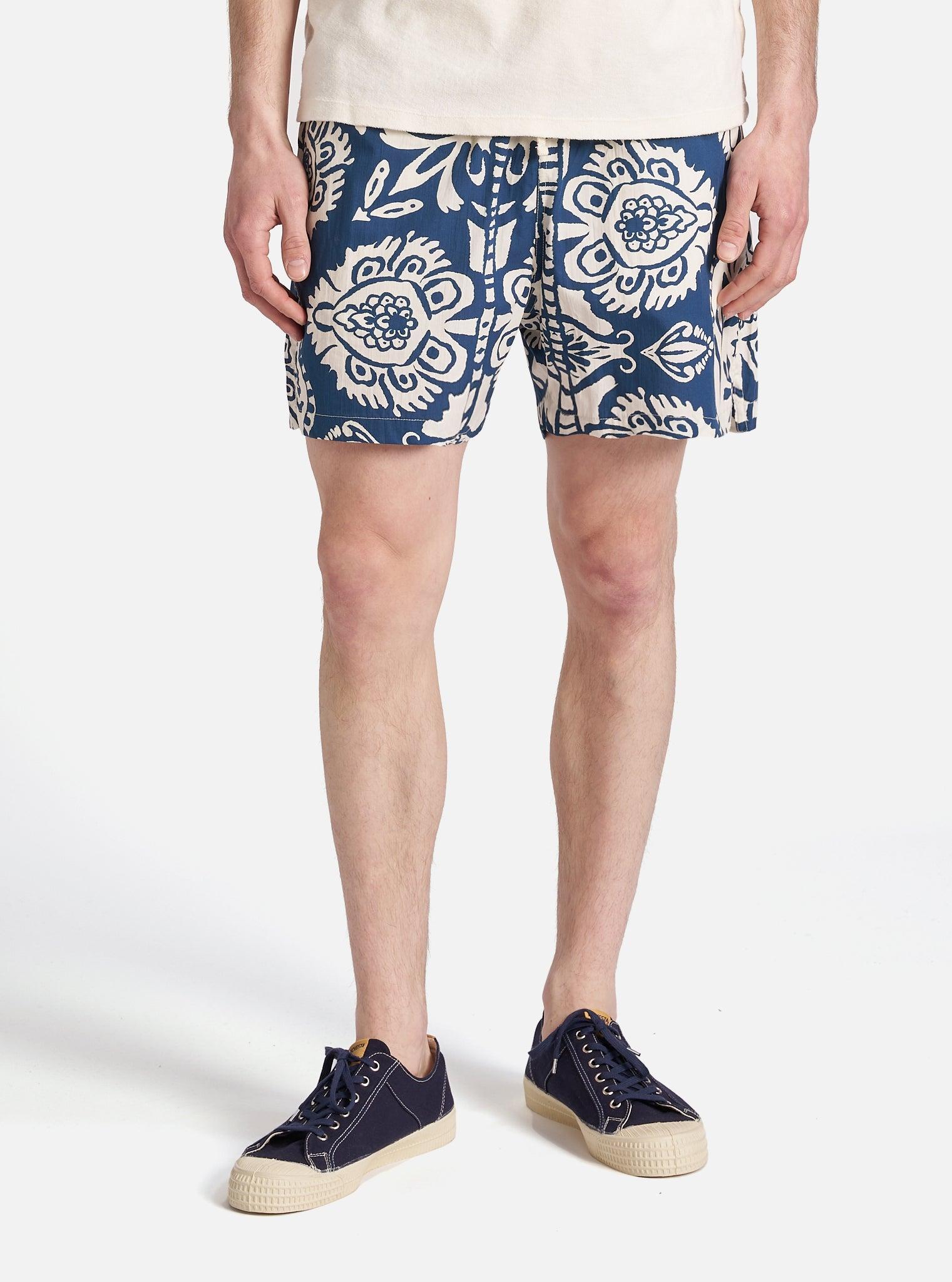 Navy Island Print Cotton Action Short Product Image