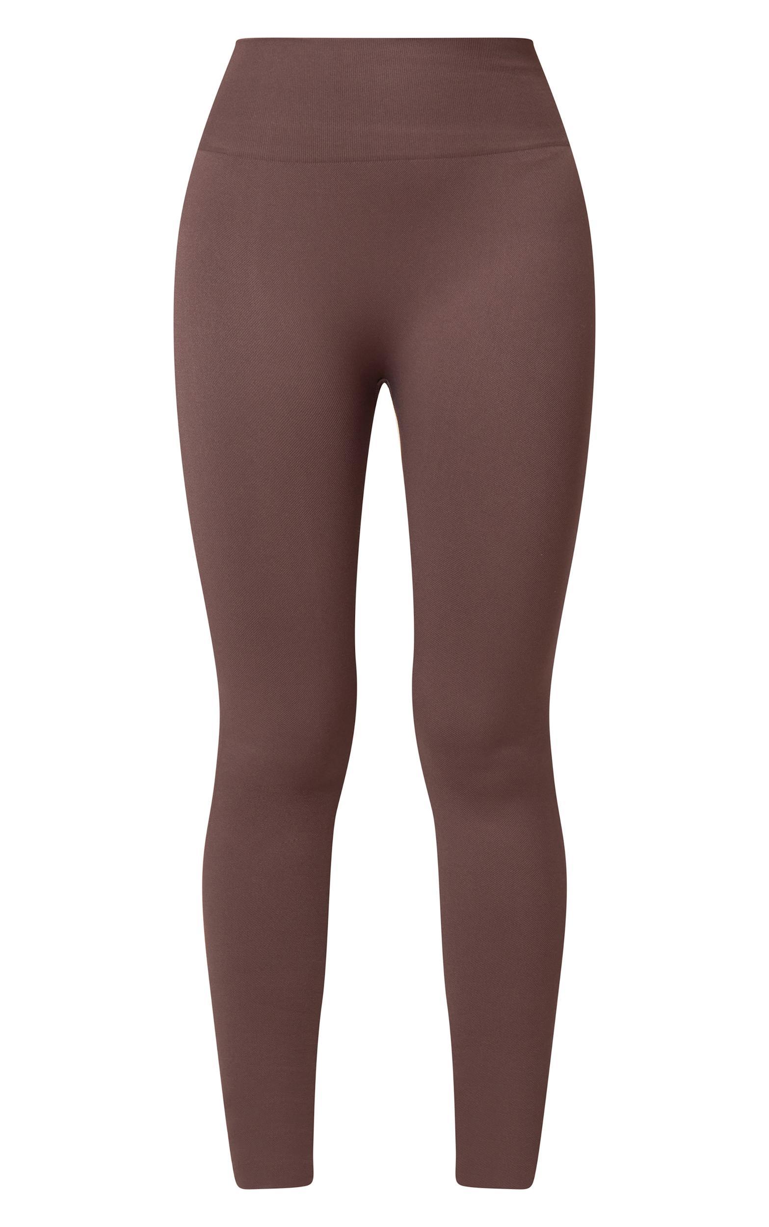 Chocolate Seamless High Waist Gym Leggings Product Image