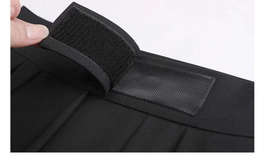 High Waist Adhesive Strap Wide Leg Dress Pants Product Image