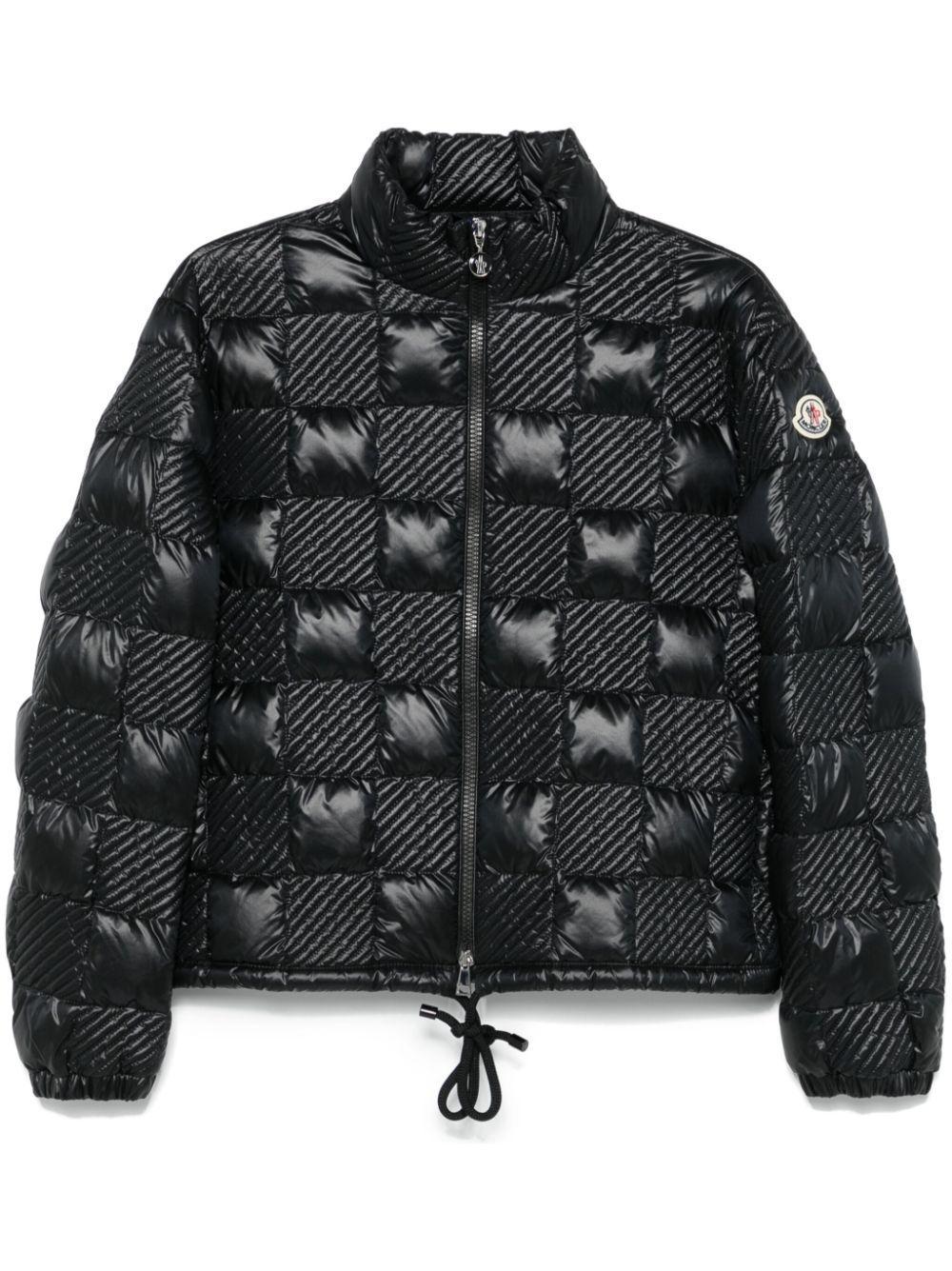 MONCLER Ancy Lightweight Quilted Checkerboard Jacket In Black Product Image