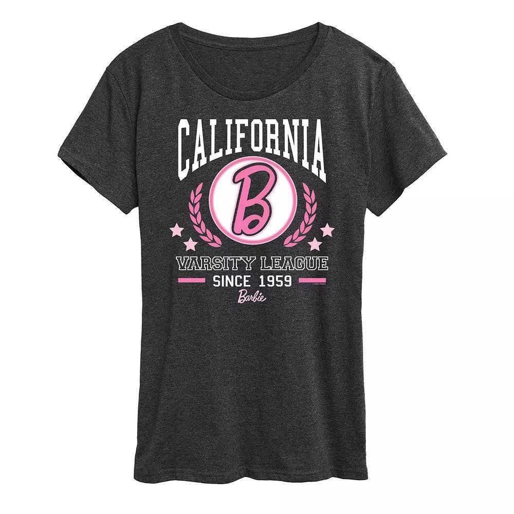 Women's Barbie® Varsity League Graphic Tee, Size: XL, Black Product Image