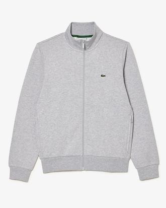 Zip-Up High Neck Fleece Sweatshirt Product Image