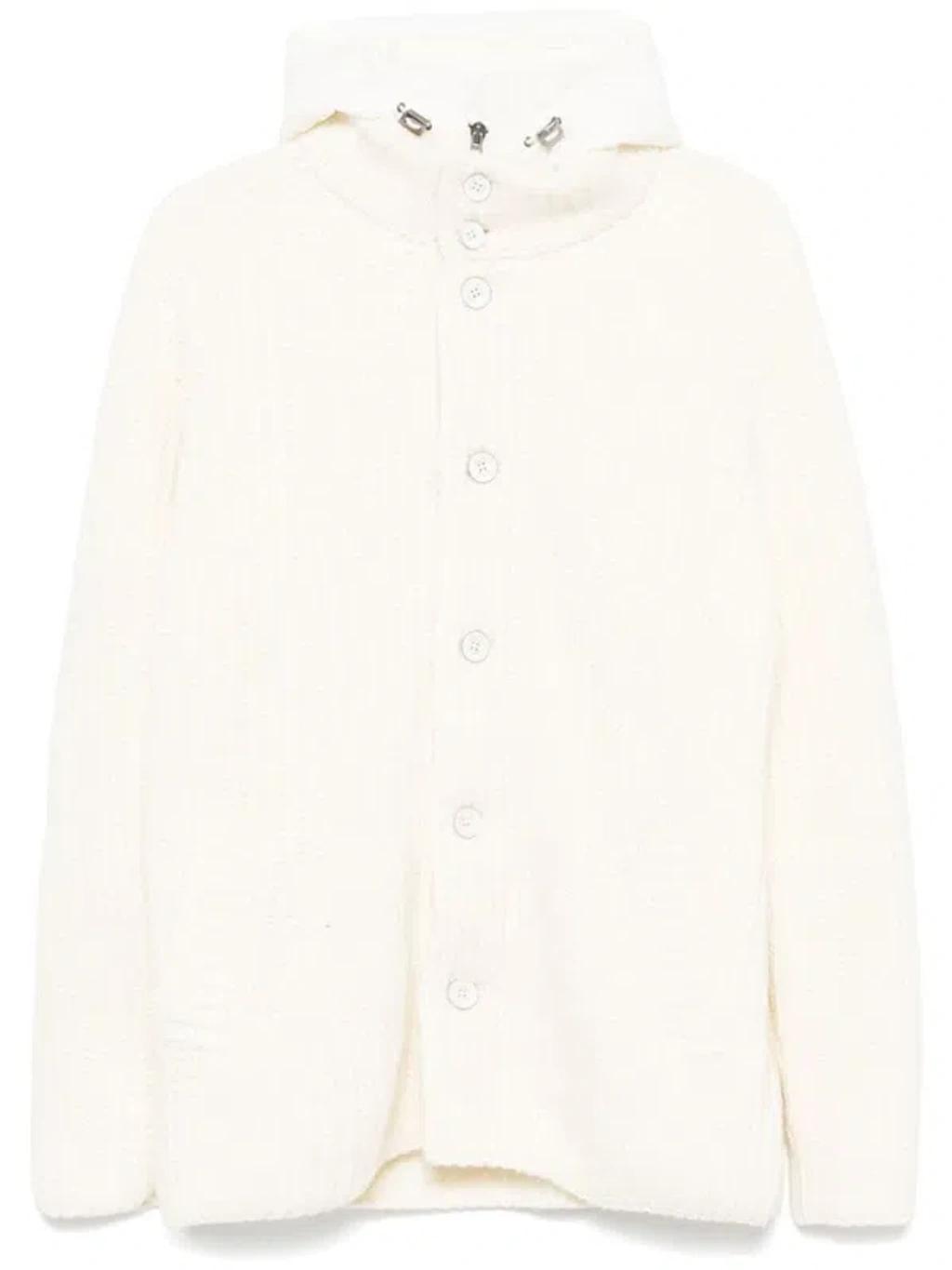 HERNO Virgin Wool Cardigan In White Product Image