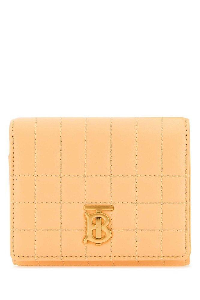 BURBERRY Lola Quilted Folded Wallet In Cream Product Image